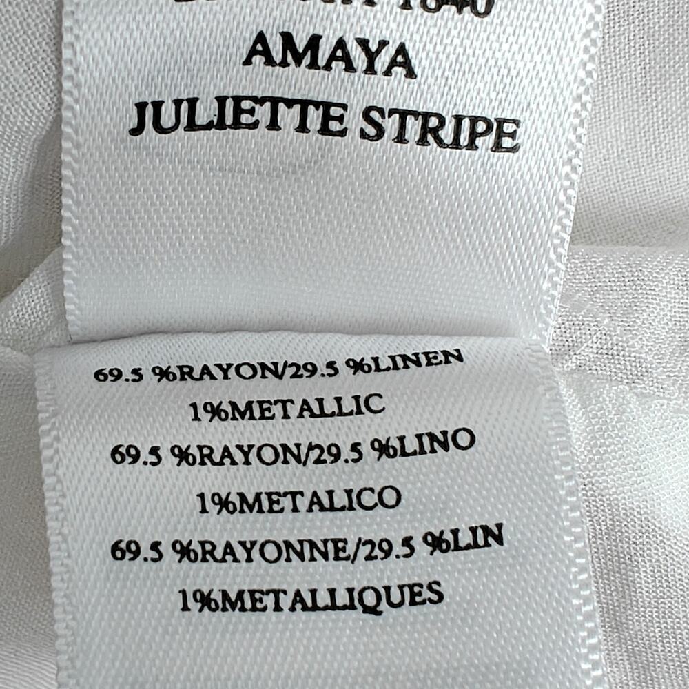Rails Amaya Juliette Stripe Dress Sz Medium Pink Gauzy Cotton Beach Summer FLAW - Picture 10 of 11